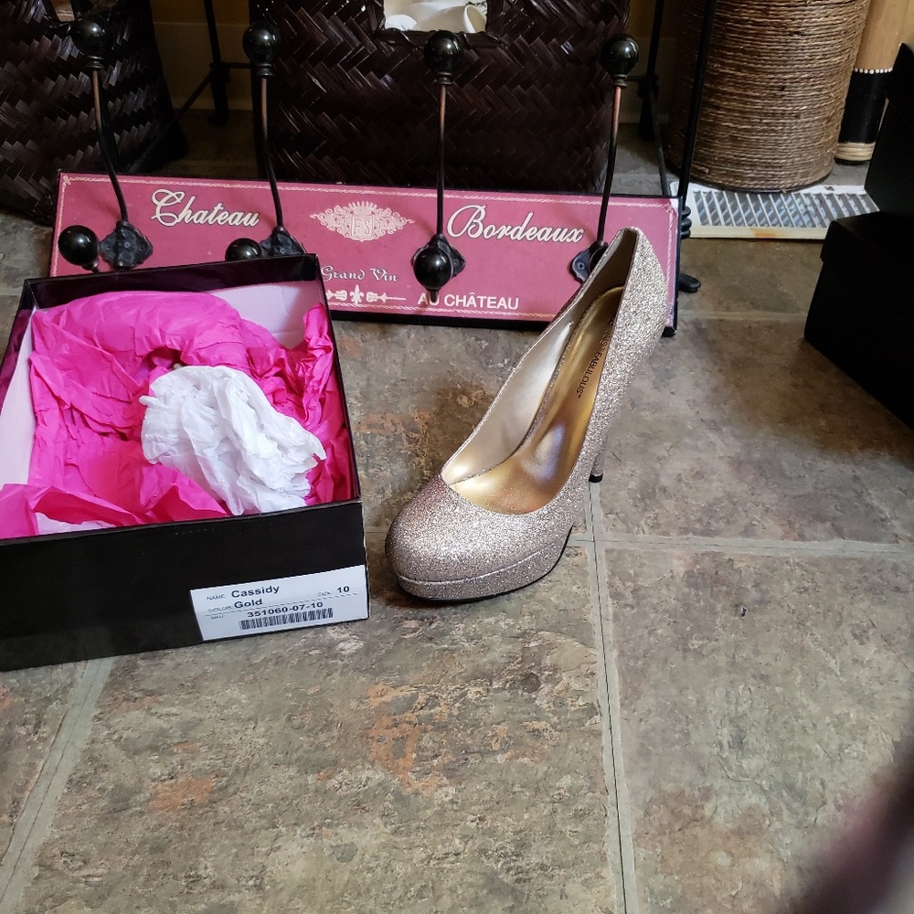 Gold Platform Heels